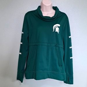 PINK Victoria's Secret Ultimate Spartan medium green active top.